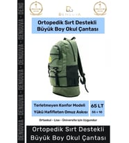 Büyük Boy Ortopedik & Terletmeyen Konfor Modeli Çok Gözlü Bölmeli Lise Ortaokul Okul Sırt Çantası