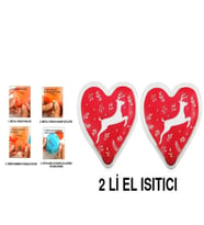 2 ADET KALPLİ GEYİKLİ CEP SOBASI,EL ISITICI,SICAK SU TORBASI PVC  9cm