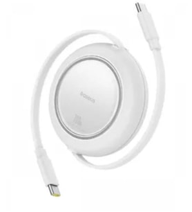 Baseus P10364500213-01 100W 1,5m ree2 Pull Mini Kablolu USB-C Şarj Kablosu Beyaz