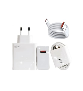 Type-C 67w (Watt) Ultra Hızlı Şarj Aleti Adaptör Kablo Set