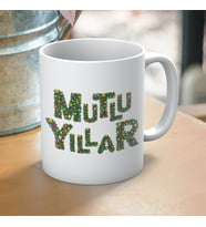 Mutlu Yıllar Yazılı Yılbaşına Özel Hediyelik Kupa Bardak