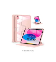 iPad Air 13 2025 M3 Çip Uyumlu 360° Dönebilen Yatay Dikey Standlı Fuchsia Pino Tablet Kılıfı