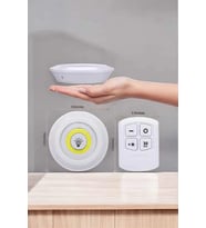 İthalat® Led Lamba 3'Lü Uzaktan Kumandalı Yapışkanlı Beyaz Işık