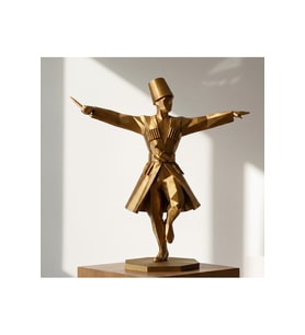 Gold Renk Adige Kafkas Dekoratif 15CM Hediyelik Eşya Biblo Obje