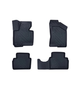 Hyundai Ix35 2009-2015 ile Uyumlu Carbon Desenli Ultra Premium Havuzlu Oto Paspas (Çok Renkli)