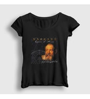 Presmono Kadın Siyah Eppur Si Muove Haggard T-Shirt 79593tt