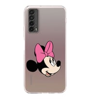 Huawei P Smart 2019  Kamera korumalı Kapak Minnie Mouse Tasarımlı  Şeffaf Kılıf