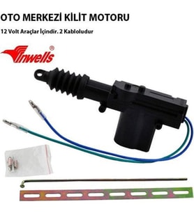 Merkezi Kilit Motoru Tek Motor 2 Kablo 12 Volt İnwells