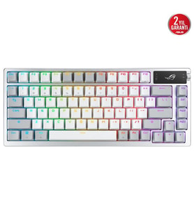 ASUS ROG Azoth ROG NX Snow Switch RGB Kablosuz Türkçe Mekanik Beyaz Gaming Klavye