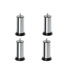 Robot Süpürge Uyumlu Koltuk Baza Ayağı Metal Civatalı Metrik Diş 10mm (4 Adet) 1 (Gümüş)