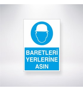 Baretleri Yerlerine Asın 21x28 Arkası Yapışkanlı Levha