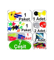 Bisiklet Dekoratif Süs Seti 7 Parça (Kırmızı)