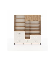 Arges Dolap 17 Raflı 6 Çekmeceli 3 Kapaklı 220x30x243 Çam-Çam/Aytaşı