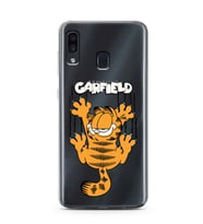 Samsung Galaxy A20/A30 Uyumlu Garfield Desenli Şeffaf Telefon Kılıfı