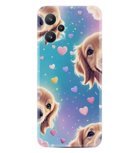Realme 9 Pro Kılıf Boutique Baskılı Resimli Kalp ve Köpek Pcode -034
