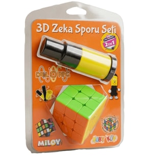 İkisi Bir Arada 3x3x3 Zeka Küpü ve Kripteks Dael O Ring 3 Boyutlu Labirent Puzzle