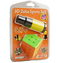 İkisi Bir Arada 3x3x3 Zeka Küpü ve Kripteks Dael O Ring 3 Boyutlu Labirent Puzzle