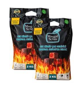 Mangal Sefası Çabuk Yak Mangal Kömürü 2 kg x 2 Adet