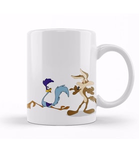 Road Runner ve Coyote Kupa Bardak Porselen