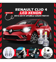 Renault Clio 4 2012-2019 Uzun Far Uyumlu Şimşek Etkili Led Xenon Performance Series H1