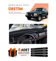 JEEP GRAND CHEROKEE (1993-1998) Uyumlu Torpido Koruma Örtüsü Oto Kılıfı - Siyah