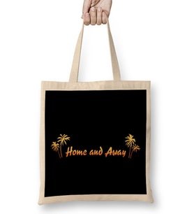 Retro Home And Away Logo Bez Çanta Uzun Saplı