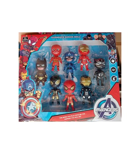 Avengers 8li Kaptan Amerika Black Panter Demiradam Örümcek Batman