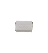Liva 2230 Nakış İşlemeli Plastik Zincir Kulplu Kadın El Çanta - BEJ (Beyaz)