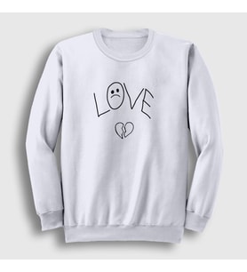 Presmono Unisex Beyaz Love Lil Peep Sweatshirt 37499tt (Beyaz)