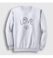 Presmono Unisex Beyaz Love Lil Peep Sweatshirt 37499tt (Beyaz)