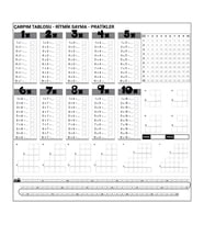 Çarpım Tablosu Ezberleme Manyetik Duvar Stickerı 105 x 100 cm (4832) (Renksiz)