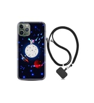 Apple Iphone 11 Pro Kılıf Silikon Desen Boyun Askılı Ay Ve Astronot 1694