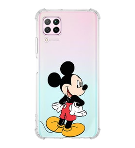Huawei P40 Lite  Köşe Korumalı Antişok Kapak Mickey Mouse Tasarımlı Şeffaf  Kılıf