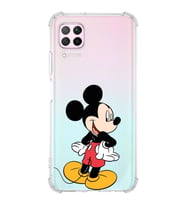 Huawei P40 Lite  Köşe Korumalı Antişok Kapak Mickey Mouse Tasarımlı Şeffaf  Kılıf