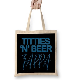 Titties N Beer Frank Zappa Bez Çanta Uzun Saplı