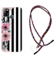 INFINIX Smart 4 5 6 Zero 8 S5 Pro Kılıf Boyun Asklı Rasta Silikon Flowers 4 1390