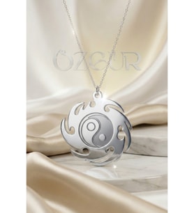 925 Ayar Gümüş Yin Yang Kolye
