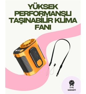 Dijital Göstergeli Turbo Taşınabilir Fan – Usb Type-c, 3 Serinlik Modu