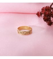 Kişiye Özel 925 Ayar Gümüş Minimal Pati Detaylı İsim Yüzük (Gold)
