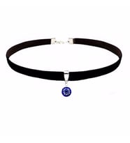Zirkon Taş Nazar Boncuklu Kadın Kadife Choker Kolye
