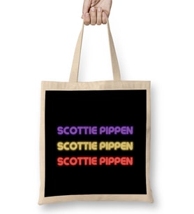 Scottie Pippen - Basketball gifts Vintage Retro Rainbow Quotes For BOYS AND Dad Bez Çanta Uzun Saplı