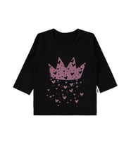 Civil Baby Taç Kalp Baskılı 6-18 Ay Sweatshirt - Siyah 18-24 Ay