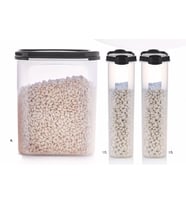 Tupperware 3 lü  Oval  Saklama Set Siyah Kapak ESC