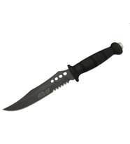 SR S008B Lejyoner Tırtıklı Outdoor Bıçağı 29 cm - Kauçuk Sap, Perçinli