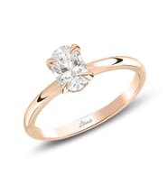 0.50 Ct Pırlanta Oval Tektaş Rose Yüzük