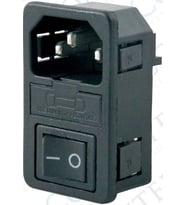C14 POWER SOKET ERKEK ANAHTARLI+FUSELİ KULAKSIZ UL (IC-214A-S)