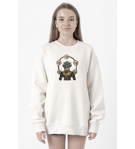 Demon Slayer Anime Hantengu Clone Beyaz Kadın 2ip Sweatshirt