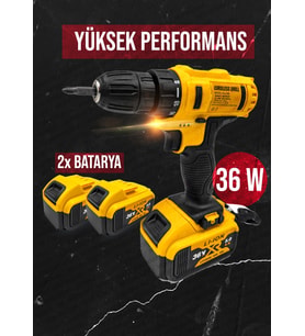 Moonshop 36 Watt Çift Bataryalı Özel Çantalı Matkap seti...