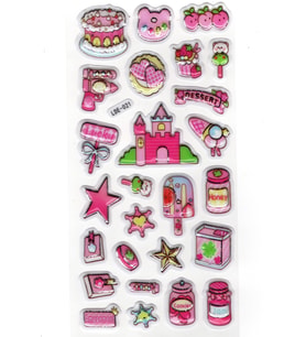 Sticker Kabartmalı Stiker Defter Planlayıcı Etiket (Lde021)-19x9cm - Pasta Kurabiye