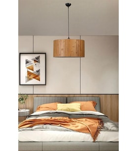 BAMBU 01 ABAJURLU TEKLİ SARKIT AVİZE